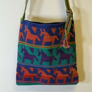 NWT Guatemala Hand Woven Bag Adjustable Strap Crossbody or shoulder Colorful